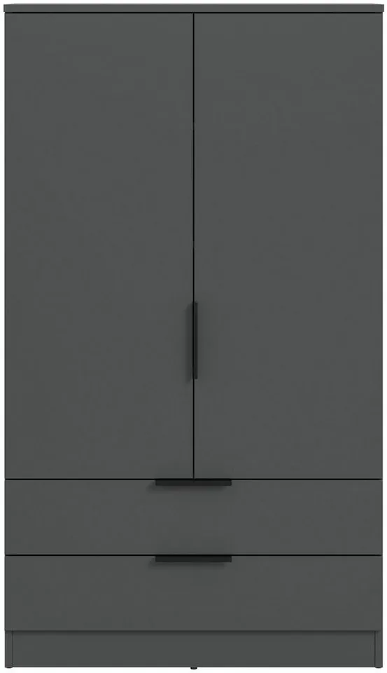 xonox.home Wäscheschrank in anthrazit B/H/T: 80x140x37 cm, Grau, – Produktbild 3 von 5