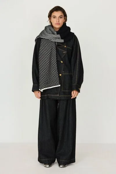SKFK SKFK Belar Scarf, Schwarz weiß, – Produktbild 2 von 3