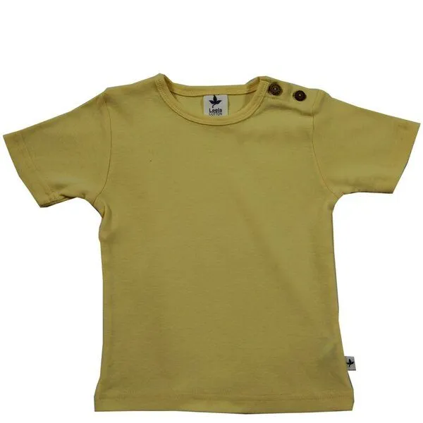 Leela Cotton Leela Cotton Kinder Kurzarmshirt Bio-Baumwolle, Zitronengelb, – Produktbild 1 von 2