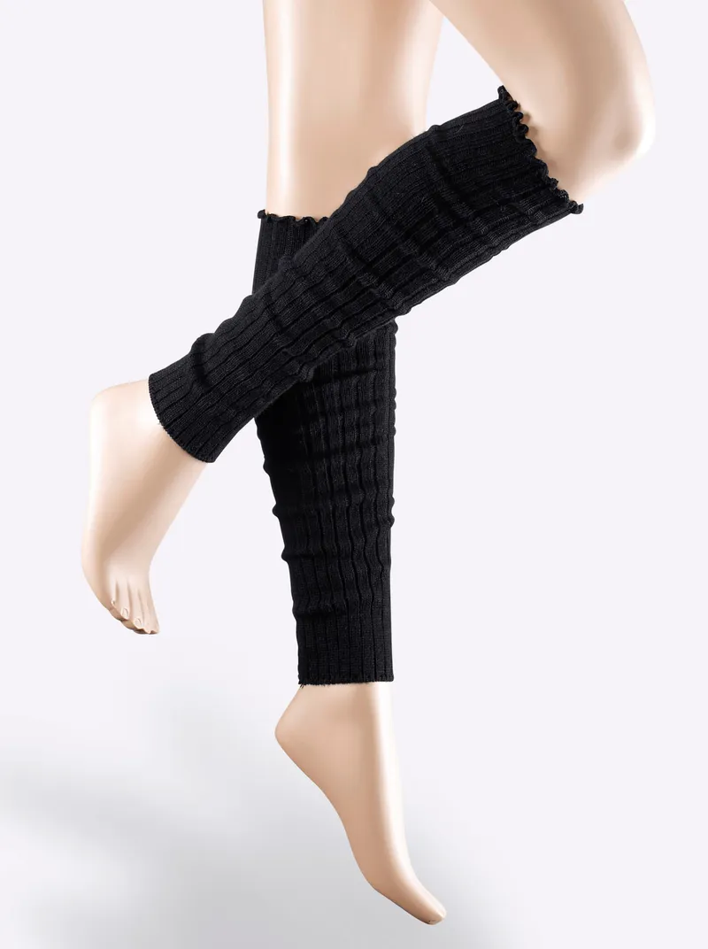 wäschepur Damen-Stulpen schwarz, Schwarz, – Produktbild 1 von 3