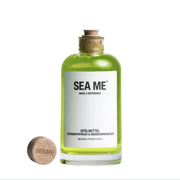 SEA ME SEA ME Spülmittel | ZitronenThymian & Meeresmineralien | vegan | Mehrweg-Glas 250 ml – Produktbild 3 von 3