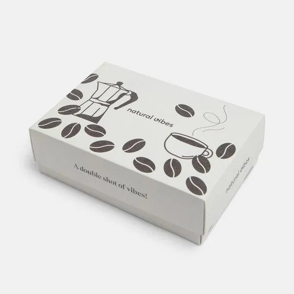 Natural Vibes Natural Vibes 2-Pack Coffee Socken | Bio GOTS | Geschenkset | Bunte Tennissocken | Herren Damen Socken | – Produktbild 4 von 4