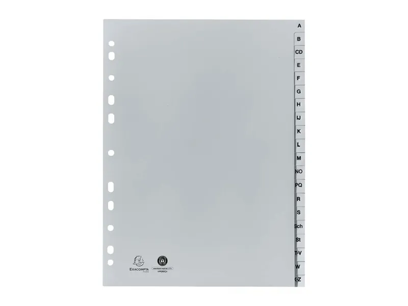 Exacompta Exacompta Register aus Recyclingkunststoff A-Z, 22,5 x 29,7 cm – Produktbild 1 von 1