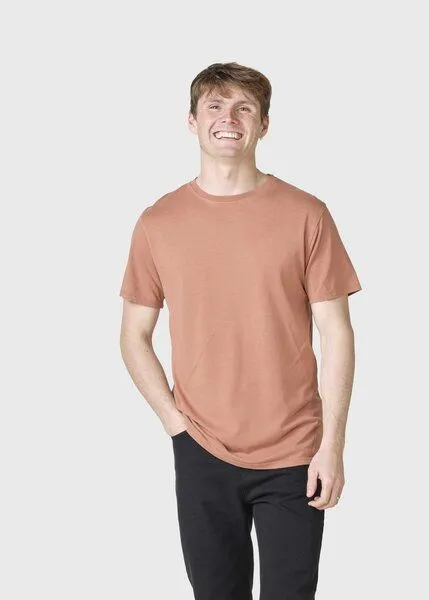 Klitmøller Collective Klitmøller Collective Basic T-Shirt Rufus, Burnt sienna, – Produktbild 4 von 4