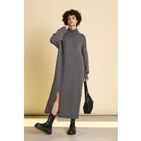 JAN N JUNE JAN 'N JUNE Damen vegan Midikleid Inari Dunkelgrau – Produktbild 1 von 1