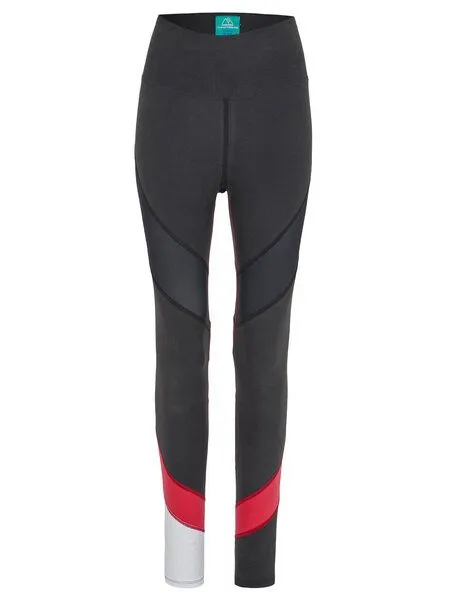 nice to meet me nice to meet me Energy Legging aus Biobaumwolle und Netzstoff, Color block pink, – Produktbild 3 von 4