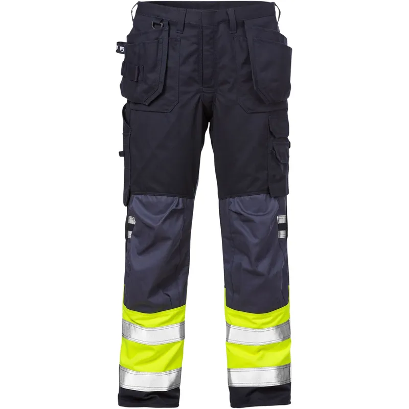 Fristads Hochsichtbare Arbeitshose Klasse 1 Fristads 2074 ATHS, Jaune, – Produktbild 2 von 2