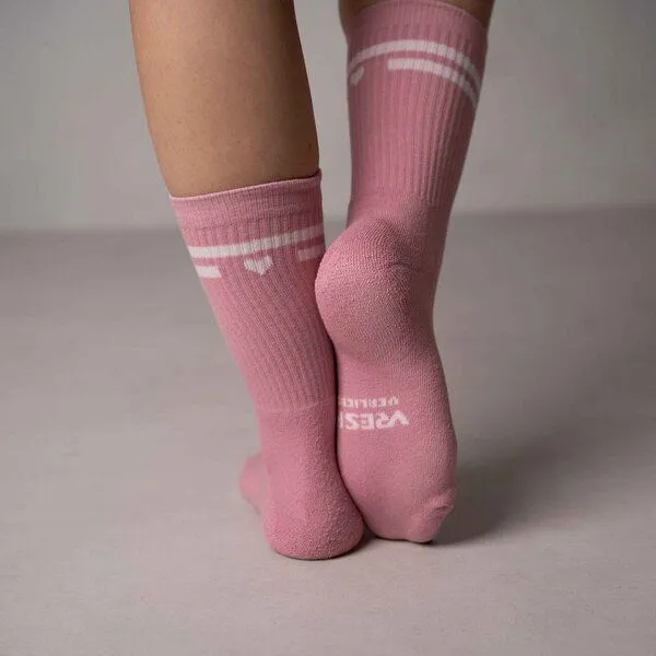 Vresh Clothing Vresh Clothing Vresh Verliebt - Tennis Socken aus Biobaumwoll-Mix, Rosa, – Produktbild 1 von 4