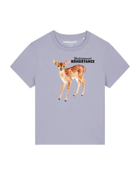 watapparel watapparel T-Shirt Frauen Underground Rehsistance, Lavender, – Produktbild 1 von 3
