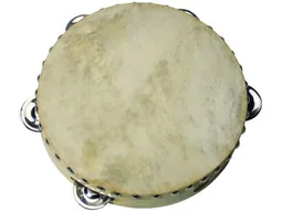 Goki goki Tamburin Naturfell mit 5 Schellen Percussion Tamburin 20 cm Durchmesser – Produktbild 1 von 1