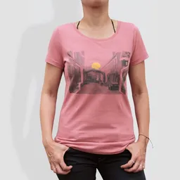 little kiwi little kiwi Damen T-Shirt, "Urbanität im Wandel", Dyed Salty Rose – Produktbild 1 von 1