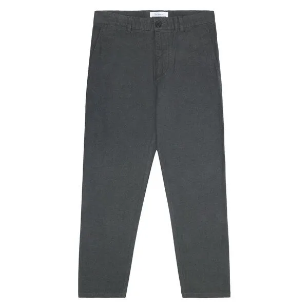 KnowledgeCotton Apparel KnowledgeCotton Apparel Chino Hose CHUCK Flannel aus Bio-Baumwolle, Grau (grey pinstripe), – Produktbild 4 von 4