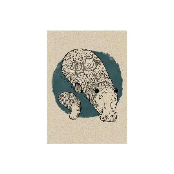 matabooks® matabooks® A6 Postkarte mit Tiermotiv aus nachhaltigem Graspapier – Wildlife, 5er set meo, – Produktbild 1 von 1