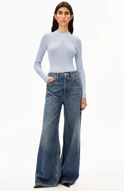 ARMEDANGELS ARMEDANGELS Damen vegan Top Alaania Mist Blue – Produktbild 1 von 1