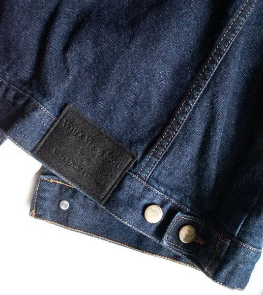 Will's Vegan Shop Will's Vegan Shop Damen Jeansjacke aus recyceltem Denim, Dark blue (blau), – Produktbild 3 von 4