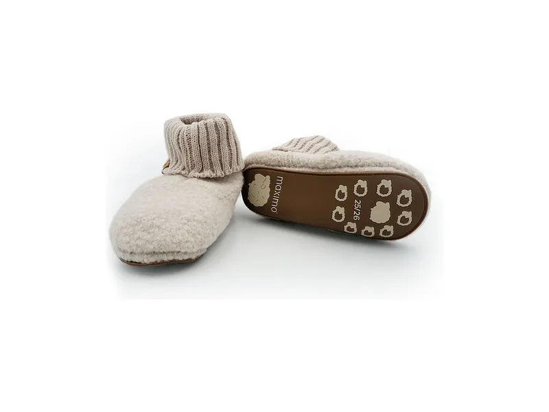 Maximo Hüttenschuhe beigemeliert Gr. 19/20, Braun, – Produktbild 2 von 2