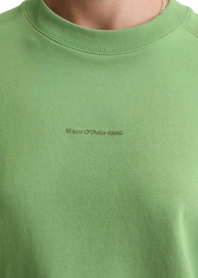 Marc O'Polo DENIM Sweatshirt relaxed fit, aus Organic Cotton, mit Schlitzen an der Seitennaht, Lila, – Produktbild 3 von 5