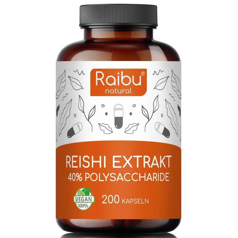 Raibu Natural Raibu Natural Reishi | 200 Kapseln – Produktbild 1 von 1