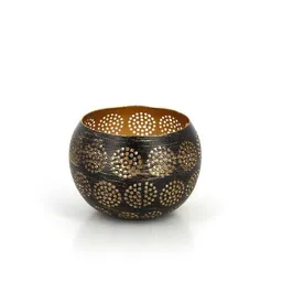 GLOBO Fair Trade GLOBO Fair Trade Windlicht MANDALA SCHWARZ aus Eisenblech, Fair Trade aus Indien – Produktbild 1 von 1