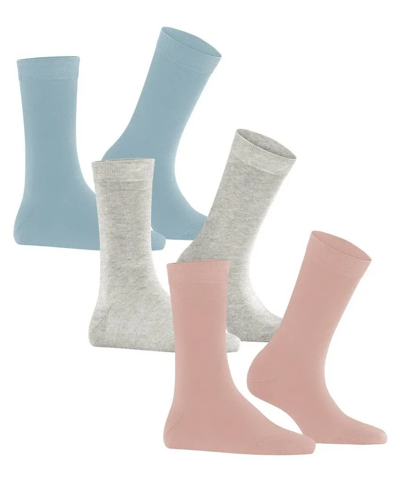 Esprit Socken Esprit Solid-Mix 3-Pack Damen (3-Paar) aus Biobaumwolle, Bunt, – Produktbild 2 von 5