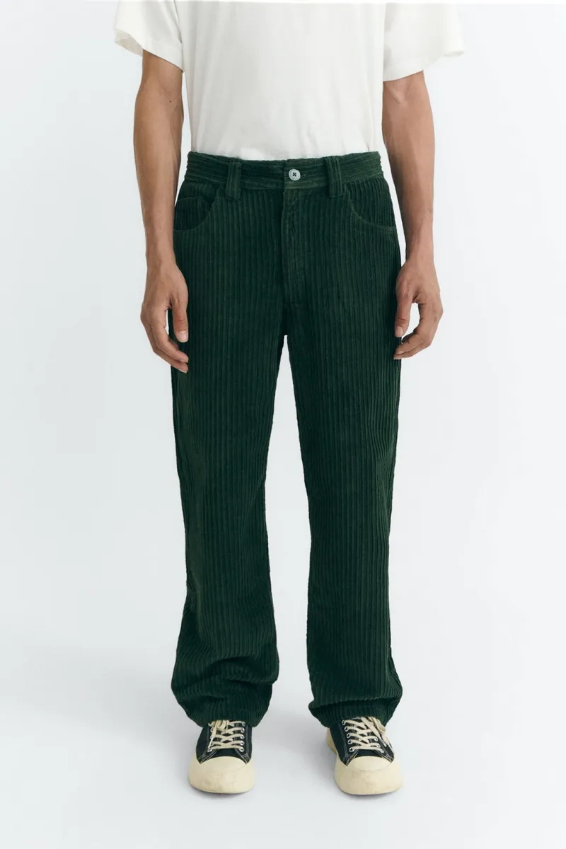 thinking mu Thinking MU Herren vegan Cordhose David Flaschengrün, Dunkelgrün, – Produktbild 2 von 2