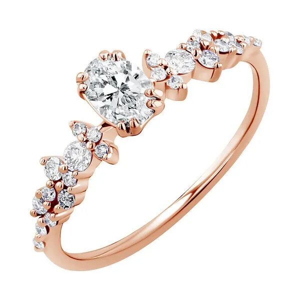 Eppi Eppi Verlobungsring mit Moissanit und Lab Grown Diamanten Mica, Rosa, – Produktbild 2 von 2
