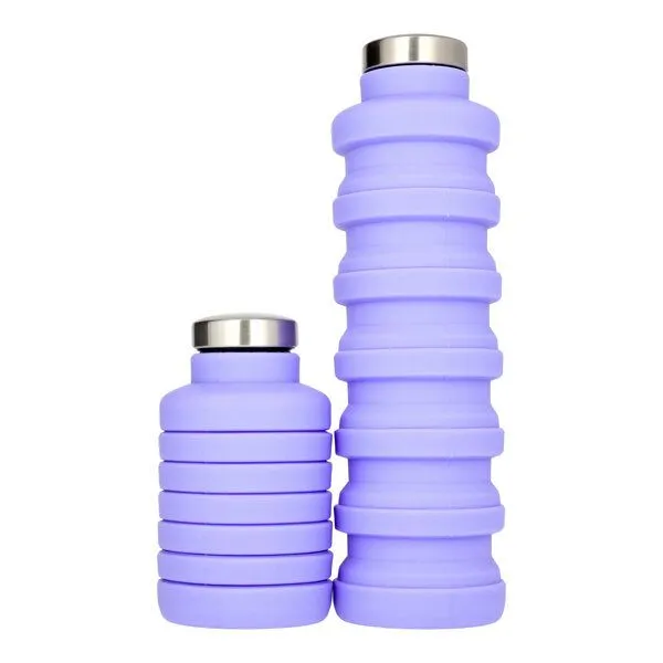 pandoo pandoo Faltbare Silikon Trinkflasche 700ml – BPA-frei, auslaufsicher & wiederverwendbar, Lila, – Produktbild 3 von 4