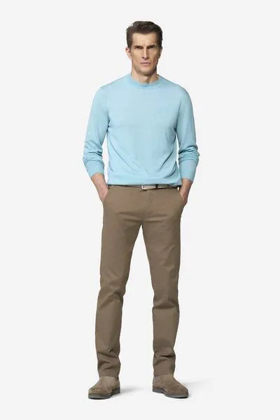 Meyer MEYER Chino im Canvas-Look, Braun (stein), – Produktbild 3 von 8