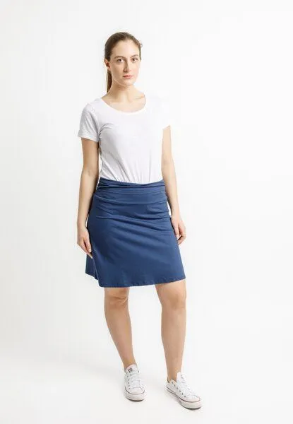 Leela Cotton Leela Cotton Damen Rock ROLANIE, Blau (admiralblau), – Produktbild 3 von 3