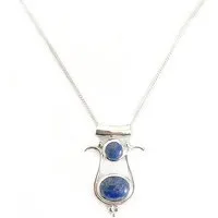 Crystal and Sage Crystal and Sage Lapislazuli Halskette 925 Sterling Silber Göttin Isis Edelsteinkette – Produktbild 1 von 1