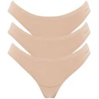 ORGANICATION ORGANICATION KAVINN | Tanga aus Bio-Baumwolle und TENCEL Modal im 3er-Pack, Beige, – Produktbild 1 von 1
