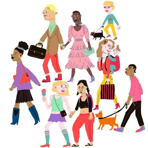 Photocircle Photocircle Poster / Leinwandbild - Humans Walking – Produktbild 1 von 4