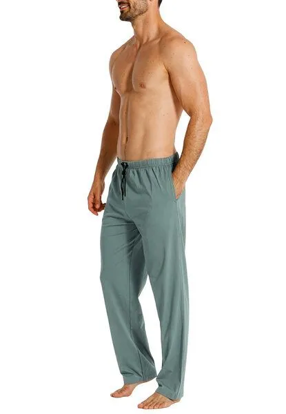 Haasis Bodywear Haasis Bodywear Herren Pyjamahose lang mit Seitentaschen, Single Jersey, reine Baumwolle, Mineral, – Produktbild 3 von 3