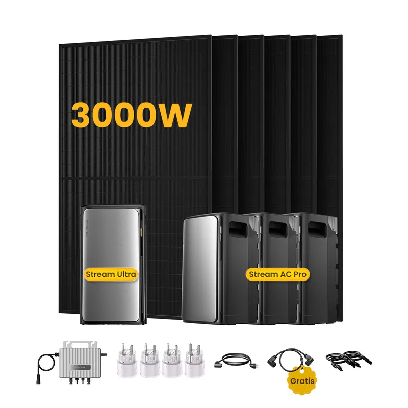 EcoFlow EcoFlow Stream Ultra, Solaranlage mit Speicher, mit 6 x 500W Bifazialen Solarmodulen, by Powerness - Stream Ultra + 3 x Stream AC Pro | 7680Wh / 4 x Smart Plug / Standardversand – Produktbild 1 von 1