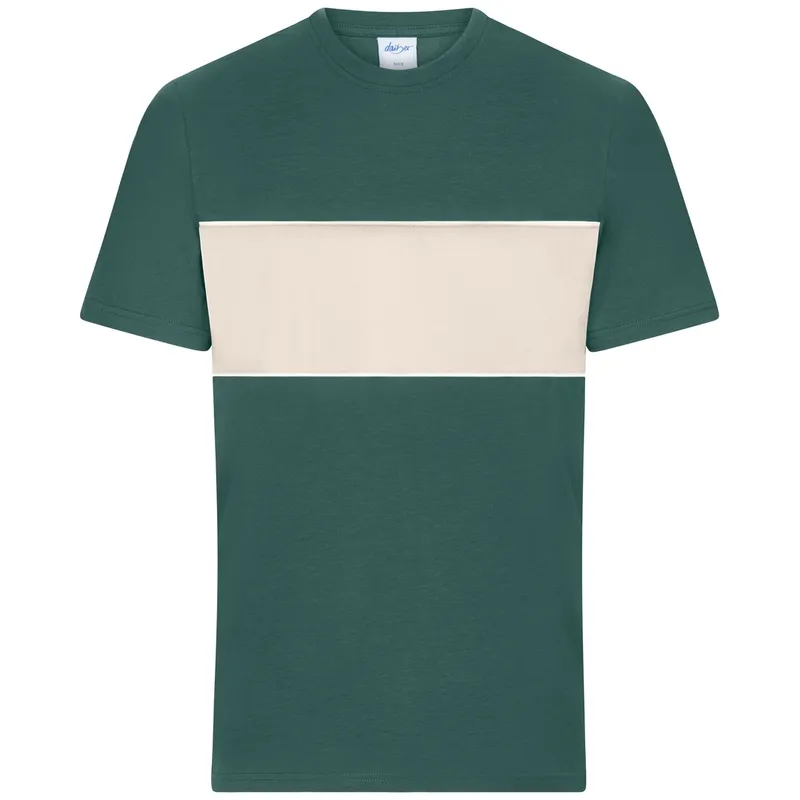 Daiber Daiber Unisex T-Shirt mit Kontrasteinsatz 8049 Gr. XL smoky-green/sandstone – Produktbild 1 von 1