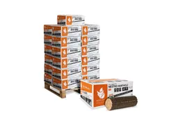 HEIZFUXX Holzbriketts Nestro M Holzbriketts Hartholz im Karton, 300 kg, (Palette, 25-St) – Produktbild 1 von 1