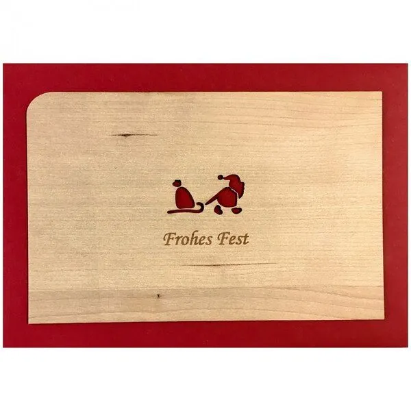 holzpost holzpost Weihnachtspostkarte aus Holz – Produktbild 6 von 6