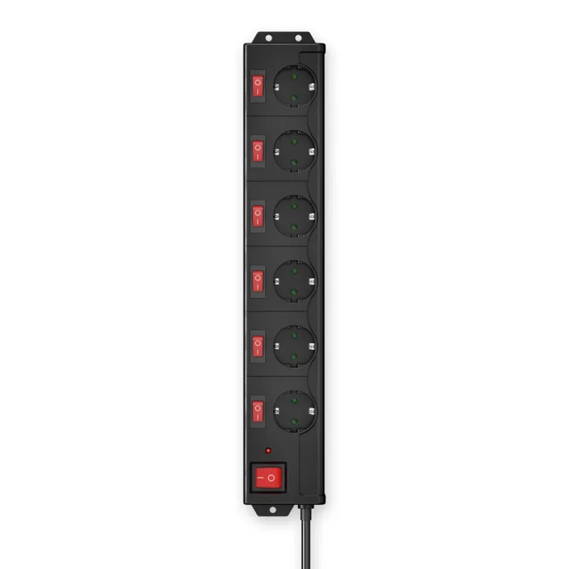 Hama Hama Steckdosenleiste "6+1", XL, 6-fach, einzeln schaltbar, Schwarz, – Produktbild 5 von 5