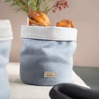 nahtur-design nahtur-design Brotkorb, Obstkorb oder Utensilo aus Bioleinen, Hellblau, – Produktbild 1 von 1