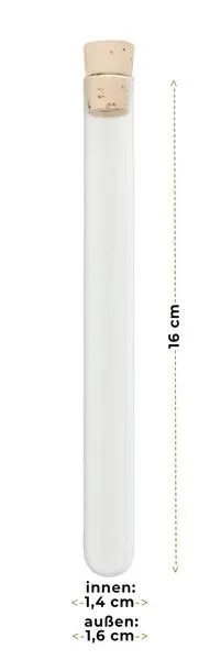 Kork-Deko Kork-Deko Reagenzgläser inkl. Kärtchen & Korken - 25 - 50 - 100er Sets – Produktbild 3 von 3