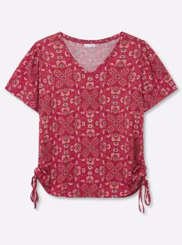 sheego by Joe Browns T-Shirt rot-koralle-gemustert – Produktbild 1 von 1