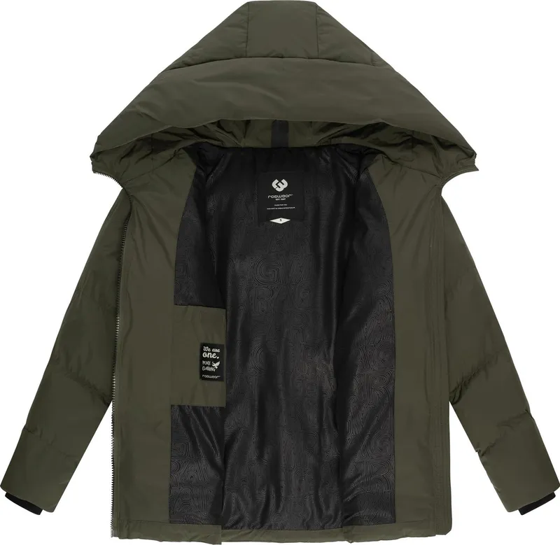 ragwear ragwear Steppjacke Cessi Wasserdichte Damen Winterjacke mit großer Kapuze, Grün, – Produktbild 1 von 5