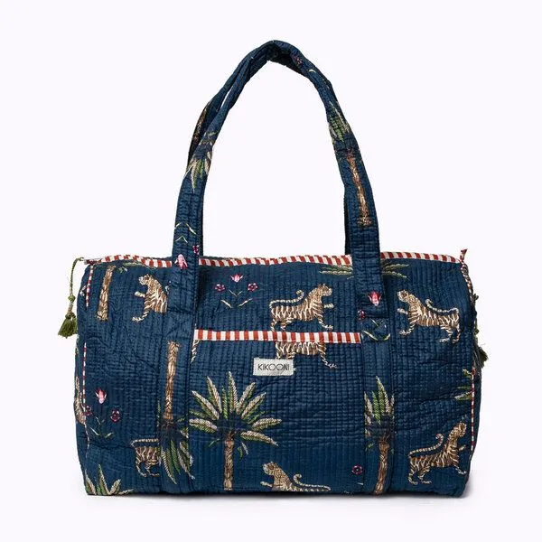 KIKOONI KIKOONI handgefertigte große Baumwolltasche "K. Shopper", Savanna stories by night, – Produktbild 3 von 4
