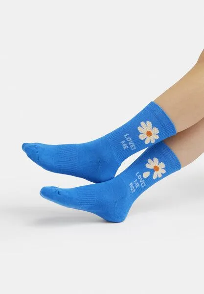 Natural Vibes Natural Vibes Loves Me, Loves Me Not Bio GOTS | Bunte Tennissocken | Herren Damen Socken | – Produktbild 2 von 3