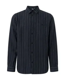 KnowledgeCotton Apparel KnowledgeCotton Apparel Leinenhemd - Long sleeve striped linen custom fit shirt - aus Bio-Leinen - mit Kragen – Produktbild 1 von 1
