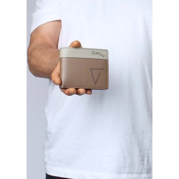 Vargu Vargu Echtleder Geldbörse ENK 1, Taupe, – Produktbild 3 von 4