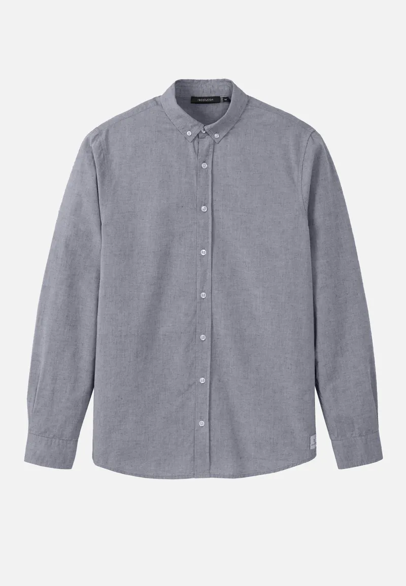 recolution Recolution Herren vegan Hemd Mais Blau, Blau, – Produktbild 1 von 2