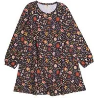 Walkiddy Walkiddy Fancy Flowers Bio-Baumwolle Graues Kleid - Nachhaltige & Ethische Kindermode – Produktbild 1 von 1