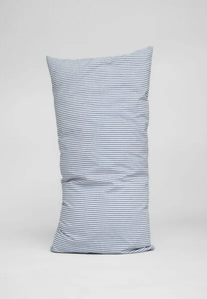 MELA MELA Perkal Kopfkissenbezug MAJULI Stripes, Blau / naturweiss gestreift, – Produktbild 2 von 4