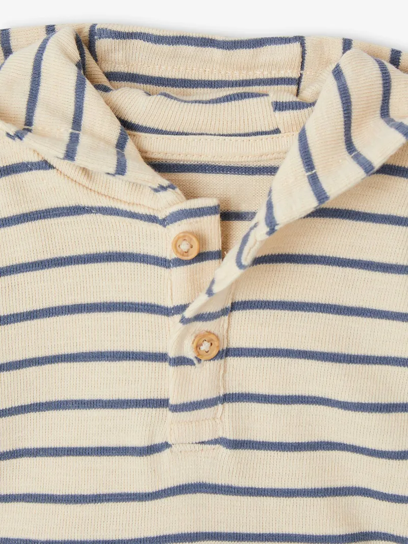 Vertbaudet Vertbaudet Jungen Baby Langarm-Kapuzenshirt, Sandfarben, – Produktbild 3 von 4